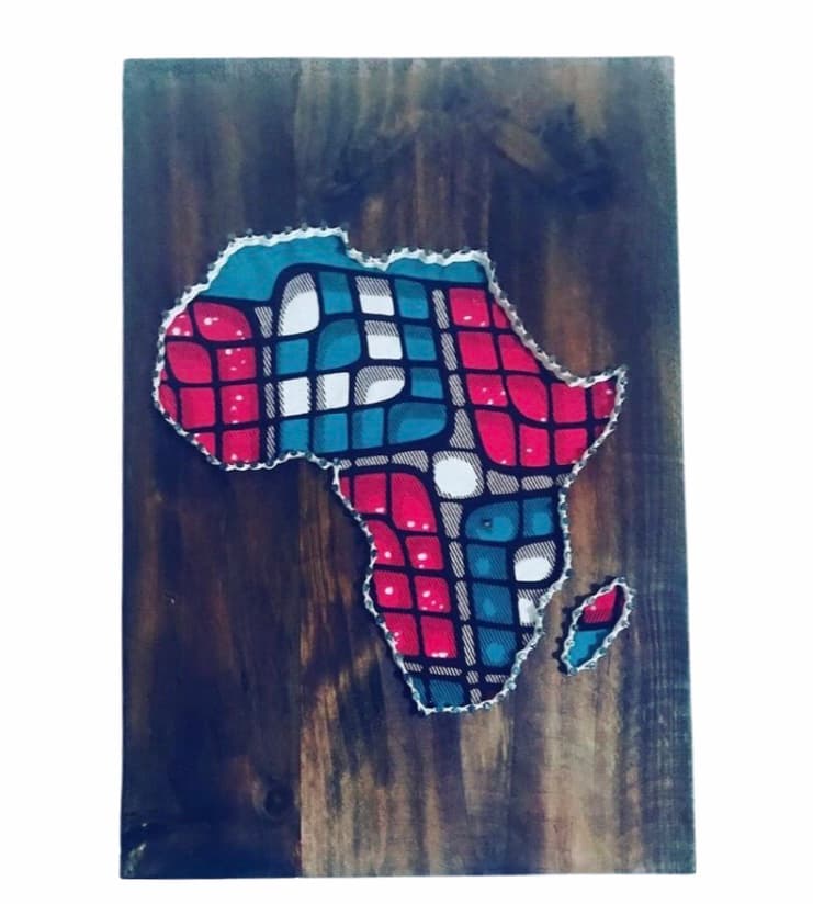 Ankara Africa String Art by Ms Craftie