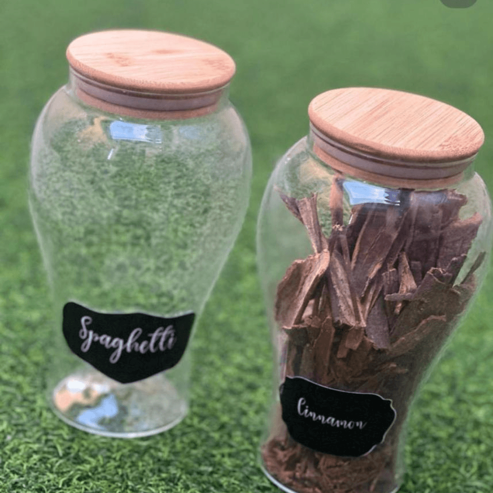 Kitchen Jars with sticker blackboard 1pc