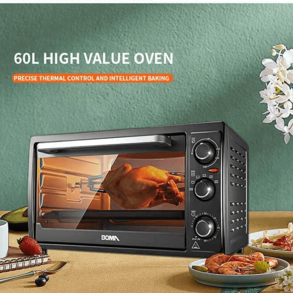 Electric black toaster oven