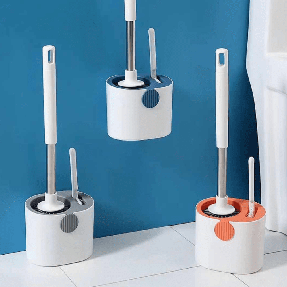 Wall-mounted toilet brush