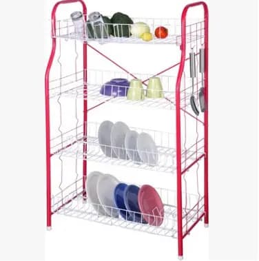 4 Tier Vertical Storage Rack Shelf