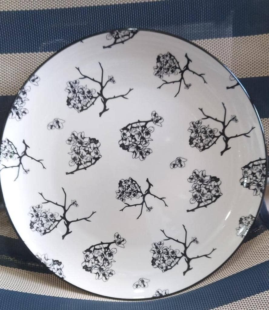 Flat Ceramic Plate 1Pc