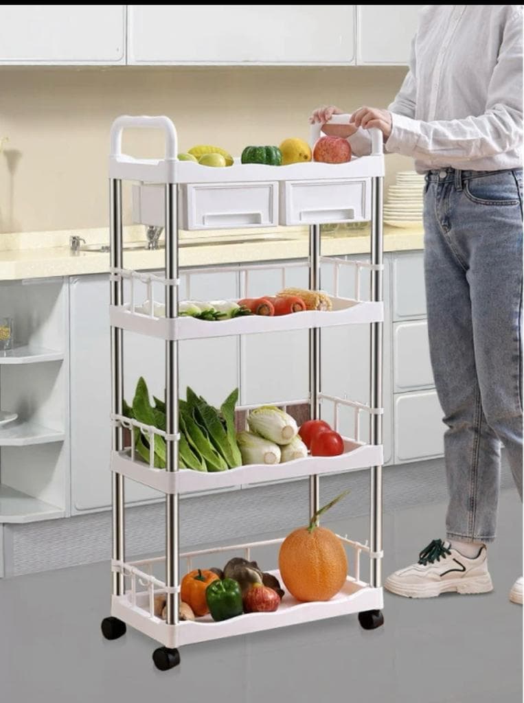 Multi-Layer Thin Storage Cart Shelf