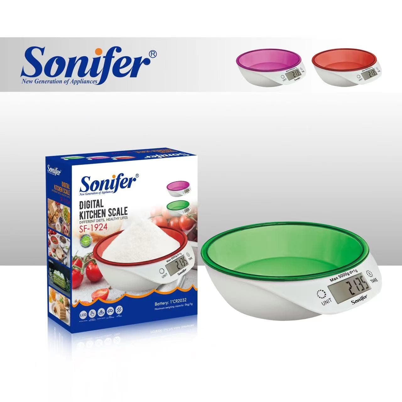 SONIFER DIGITAL KITCHEN SCALE SF-1924