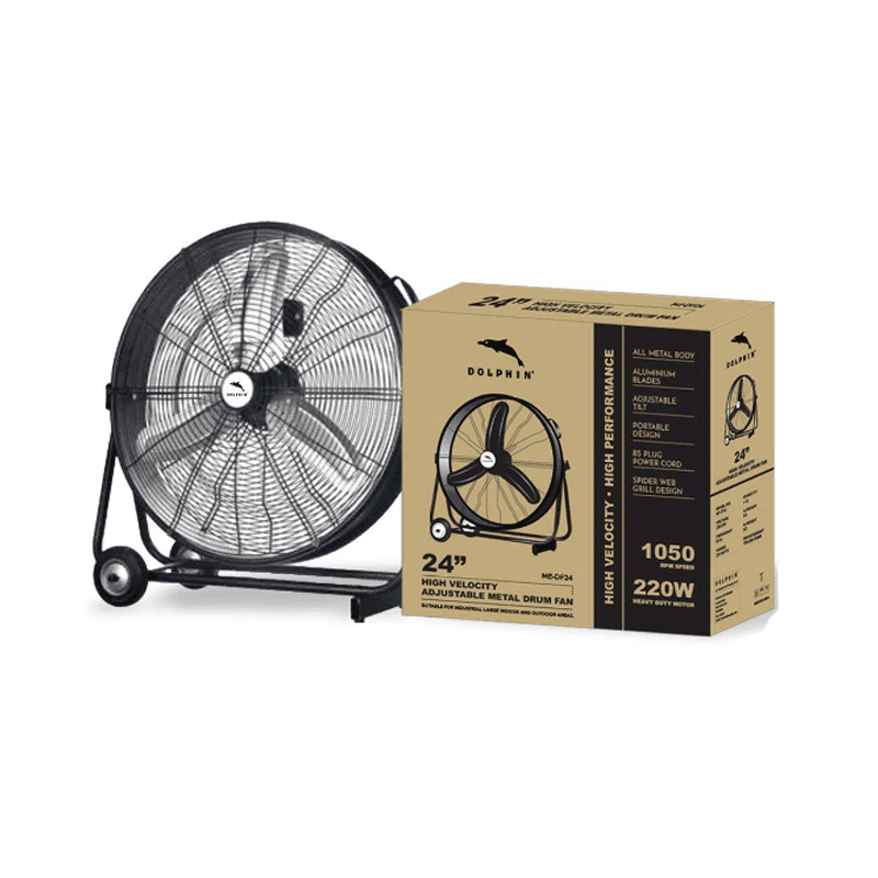 DOLPHIN  HIGH VELOCITY MELAL DRUM FAN