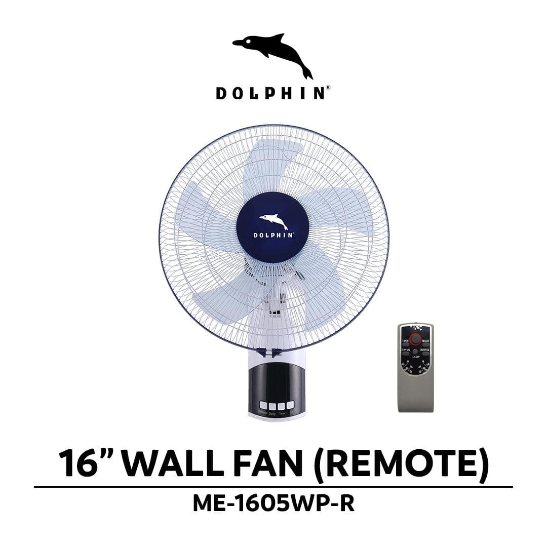 DOLPHIN WALL FAN ME-1605WP-R