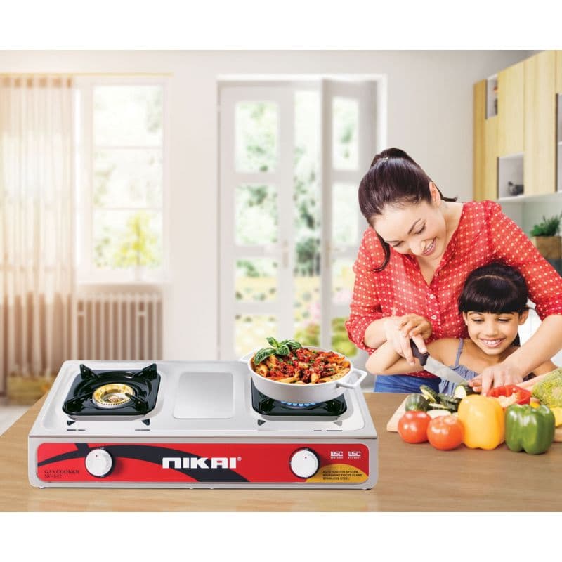 NIKAI GAS COOKER 2 BURNER NG842