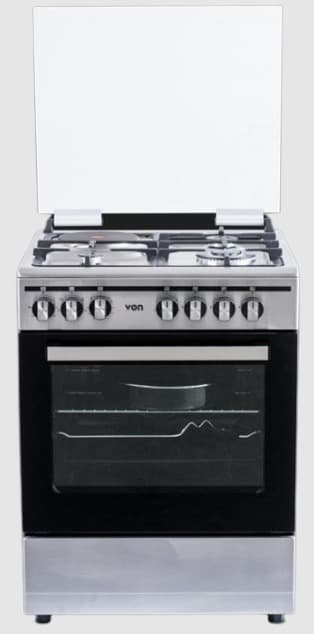 Von Cooker 3 Gas + 1 Electric - VCF663151FSY Thick Enamel Inox Grey
