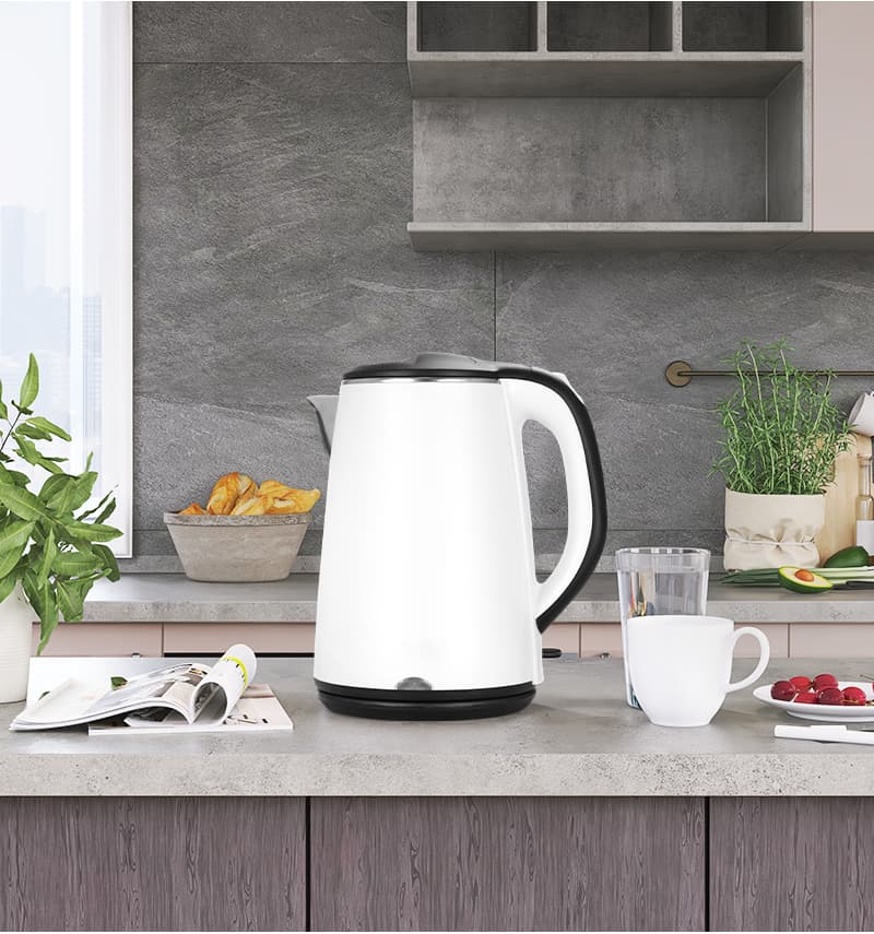 AILYONS FK-0308 Stainless Steel 1.8L Electric Kettle-White