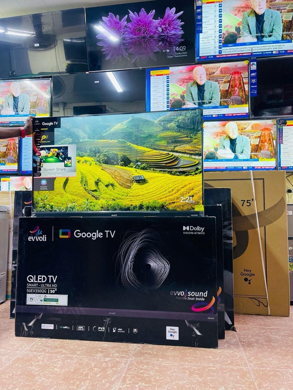 EVVOLI TV  55 inches 4k Android SMART TV