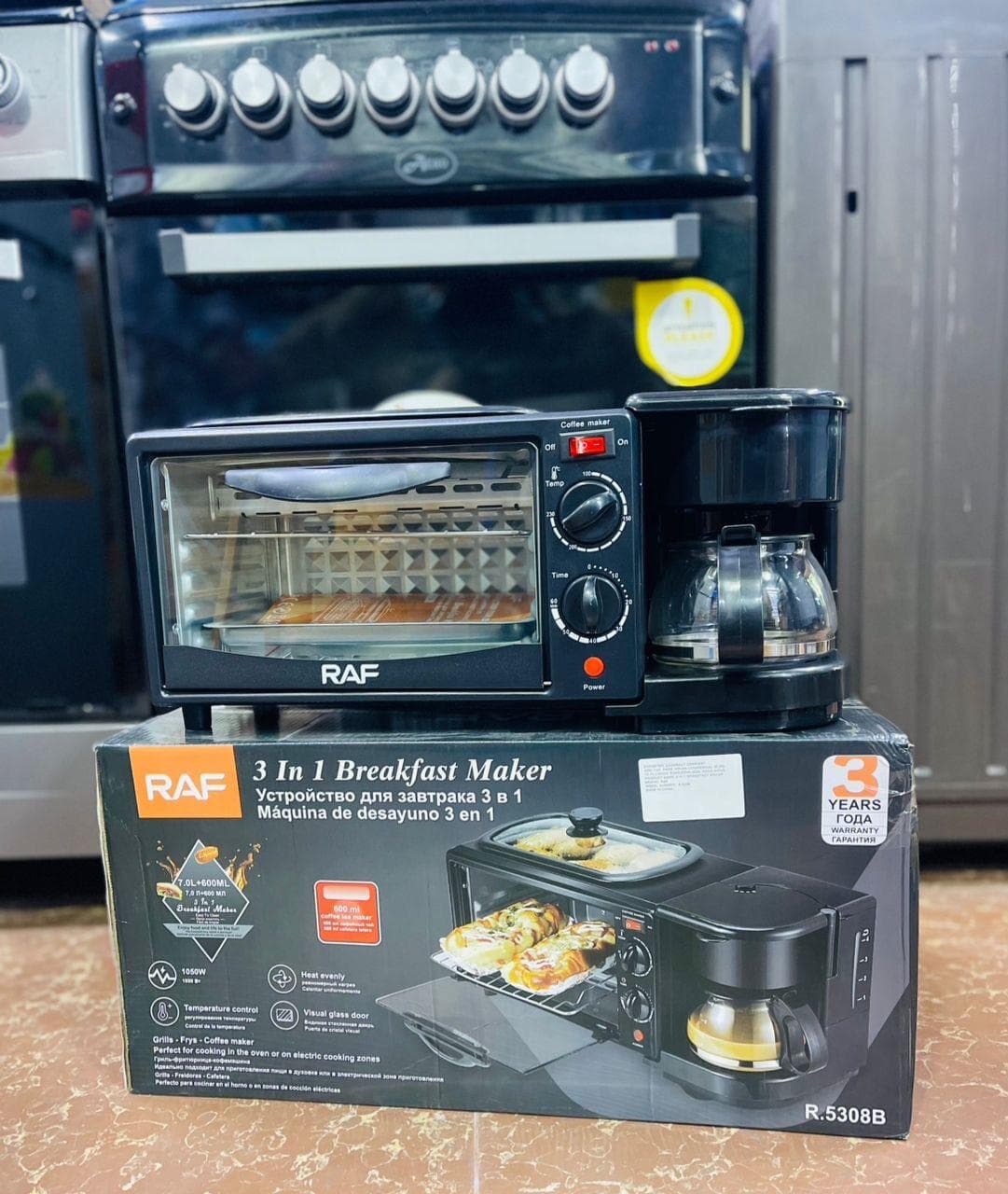 Multifunctional 3-in-1 RAF Mini Oven Breakfast Maker – R.5308B