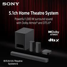 SONY SOUND BAR 1000W BRAVIA 6 WIRELESS SPEAKERS