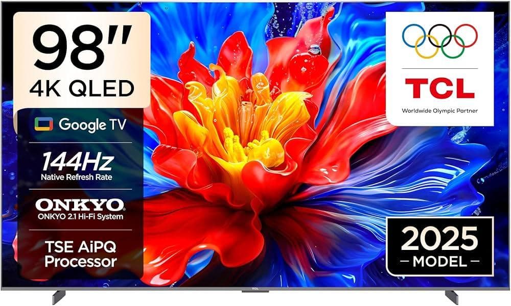 TCL 98P8K Television 98 Inch Smart TV 4K QLED