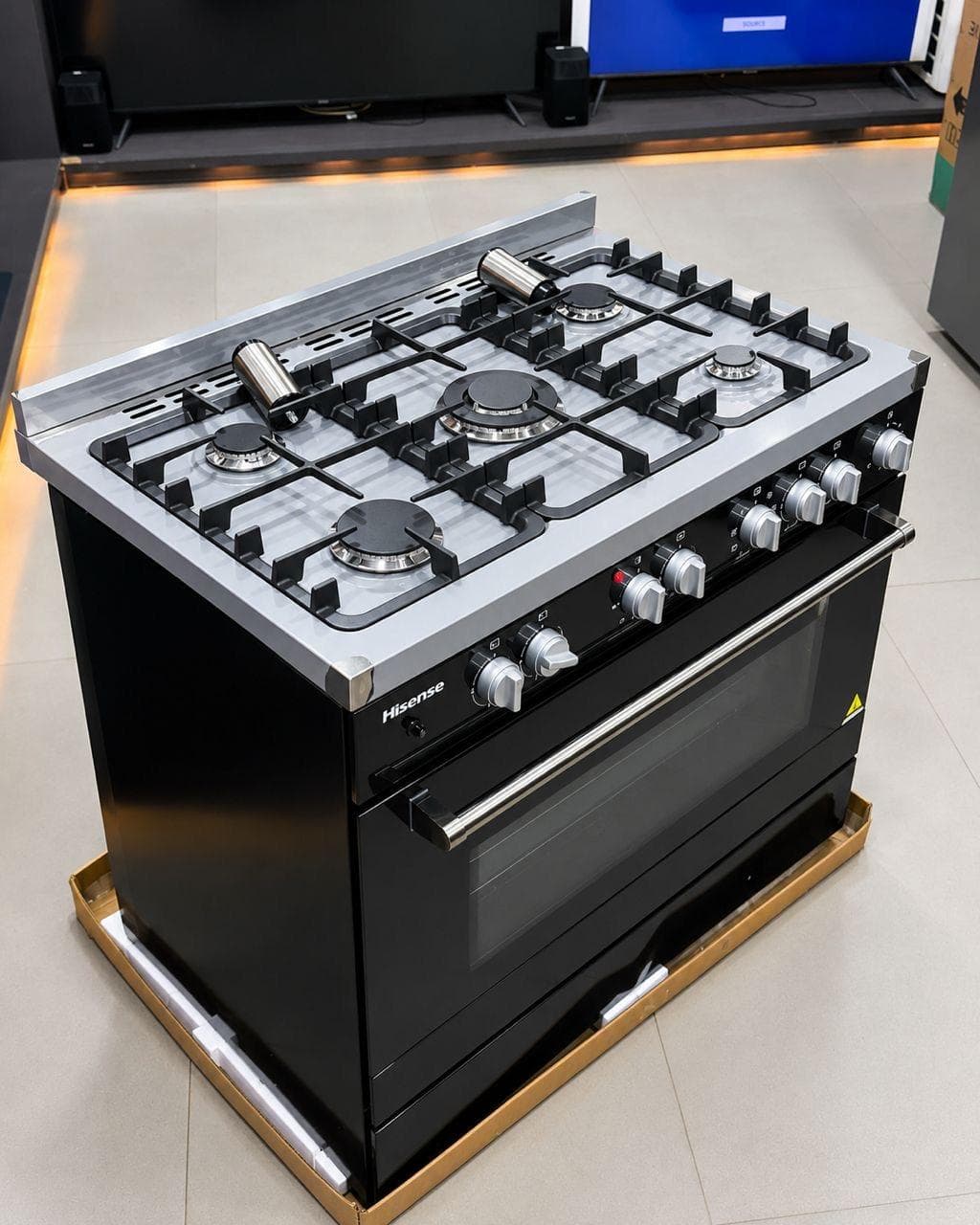 Hisense Gas Cooker HFS90GA5BL 5plats full gas