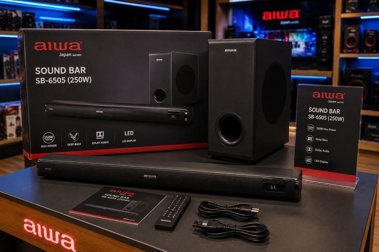 Aiwa SB-6505 is a high-performance 250 wireless soundbar system