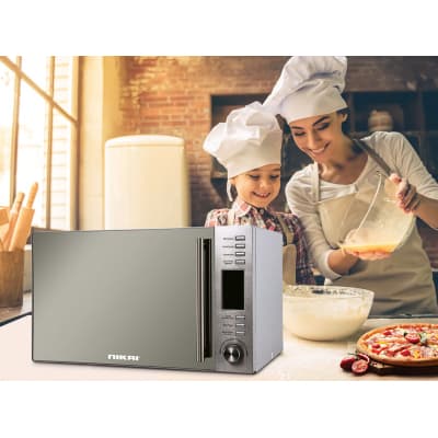 Nikai Microwave Oven 30L 1100W with Grill Digital Mirror Finish NMO300MDG
