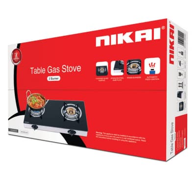 Nikai Gas Cooker Glass Top 2 Burner NG5092G