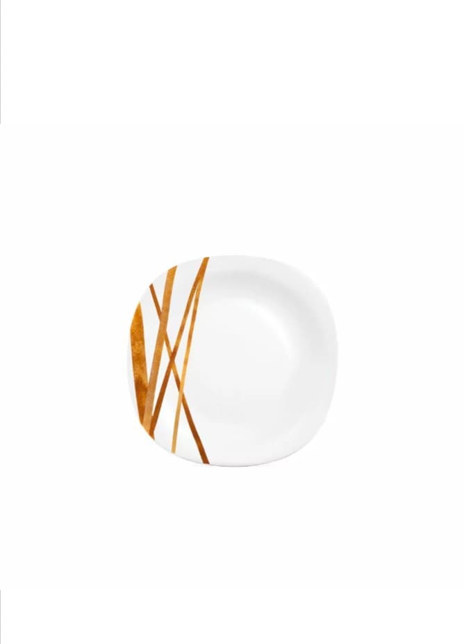 La Opala Side Plate Flowered Golden Shades 6pcs 190mm LG205