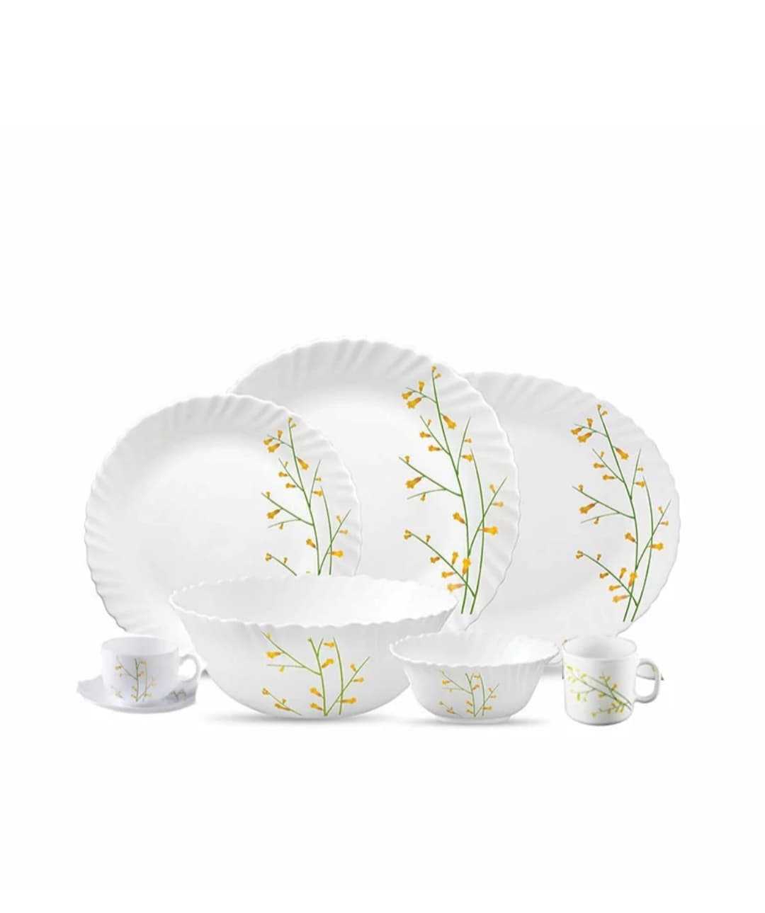 La Opala Dinner Set Citron Weave Classique 44 Pieces LW044