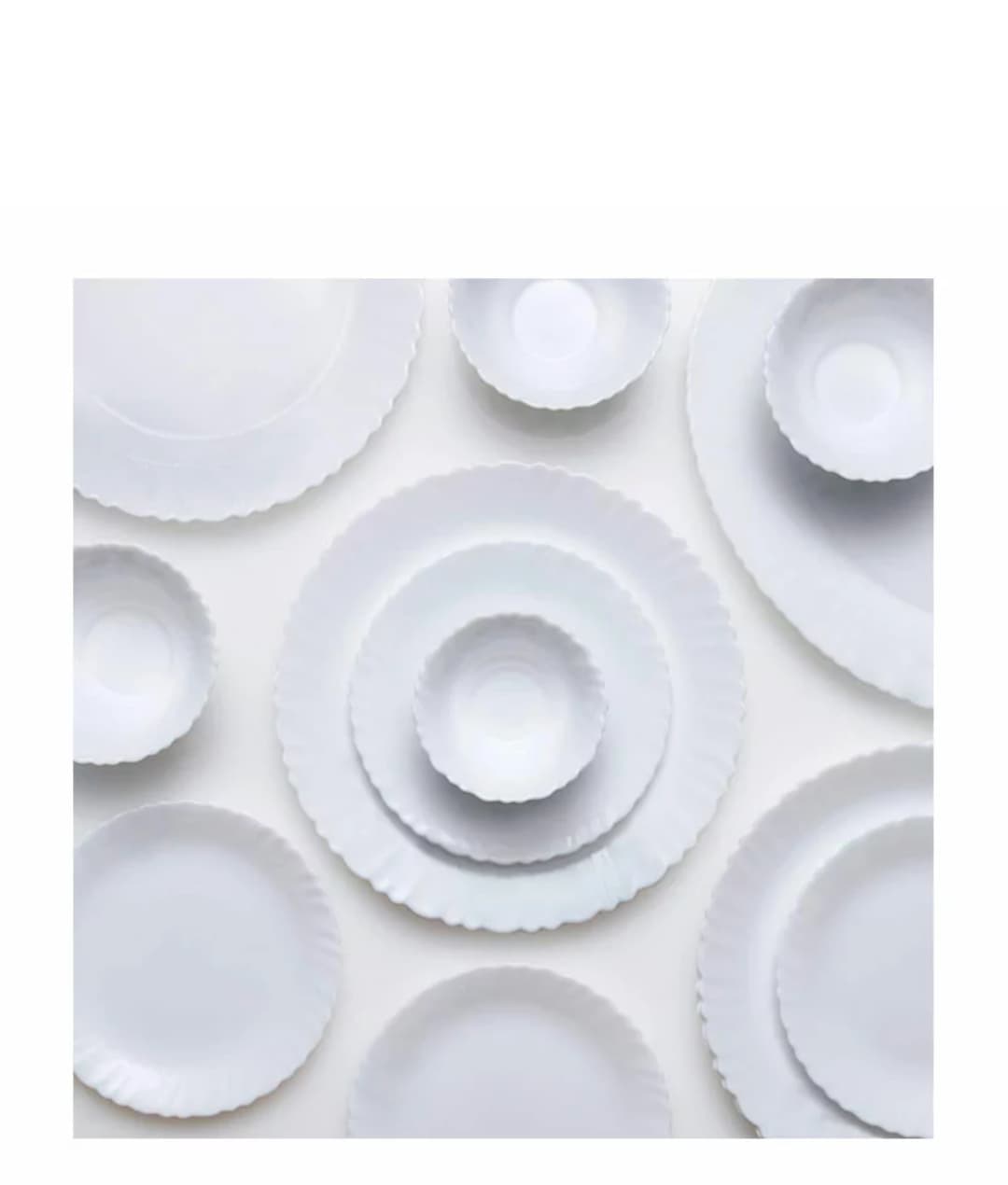 La Opala Dinner Set White Classique 44 Pieces LC044