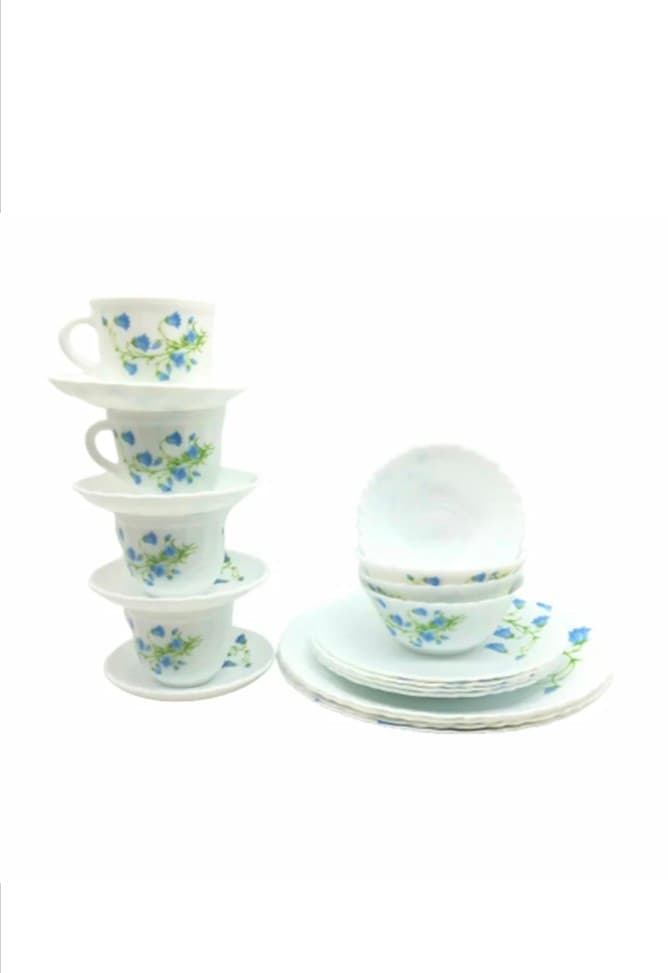 La Opala Dinner Set Blue Bells Classique 20 Pieces