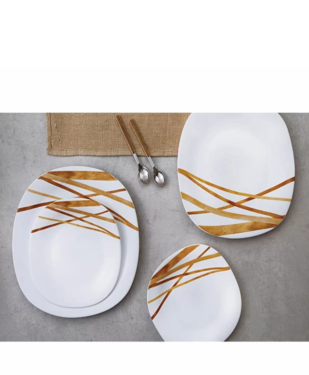 La Opala Dinner Set Quadra Golden Shades 20 Pieces LG020