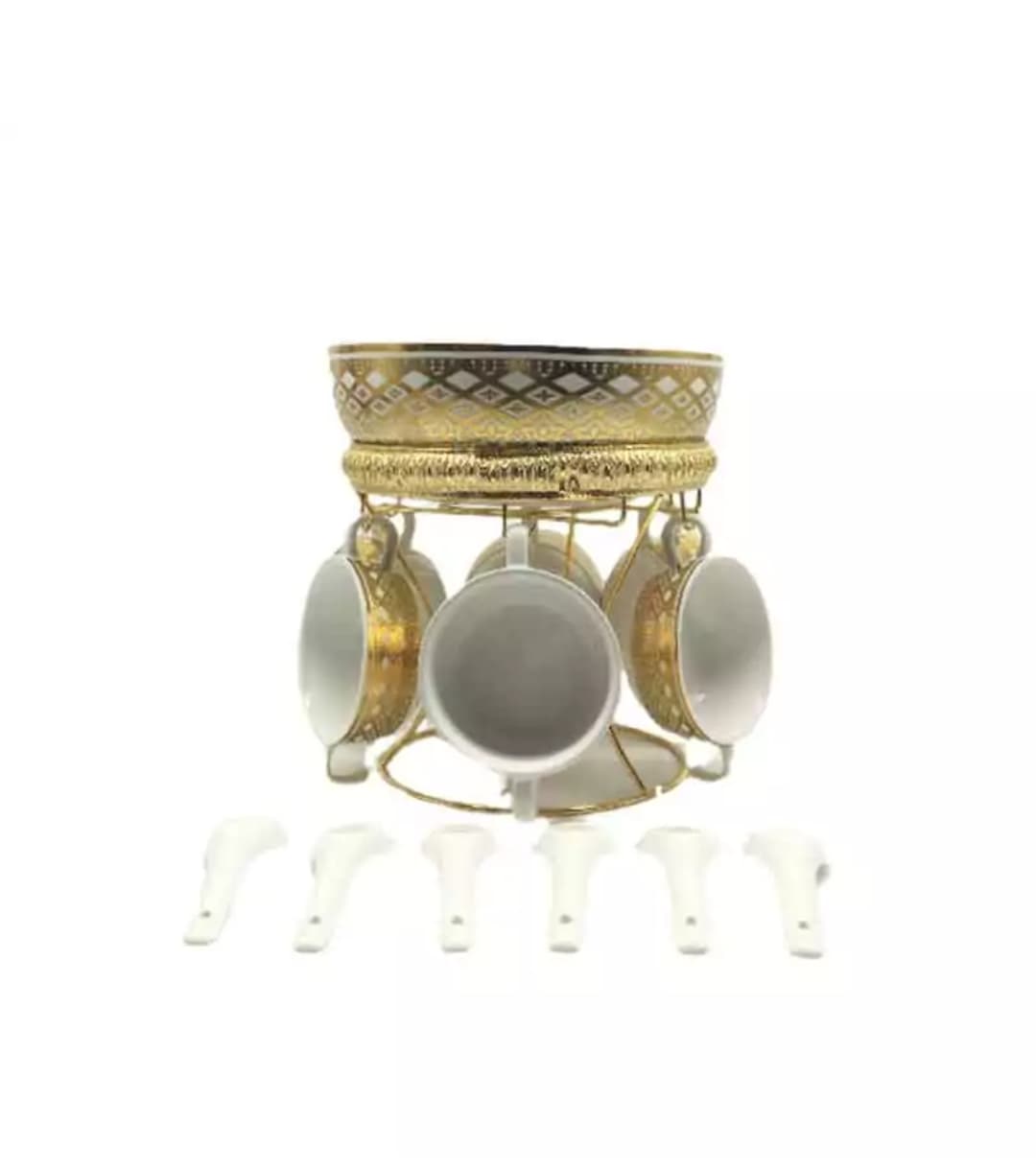 Nadstar1 Ceramic Soup Set With Soup Cups/Bowls Made of Porcelain Food Serving 921-13