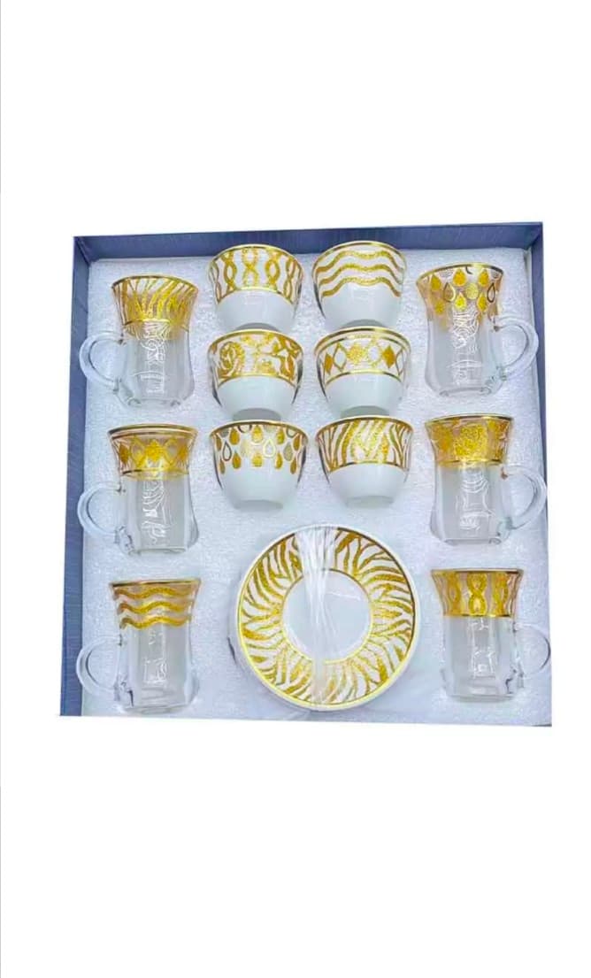 Nadstar1 Espresso Cup & Saucer Cawa Cup Golden Print 60ML 715-18