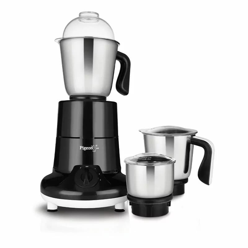 Pigeon Mixer Grinder 750w Stainless Steel Jar Copper Motor ‎Removable Jar Compact design 1.5L, 1.0L, 0.4L Jars Especial