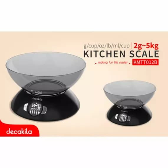 Decakila Kitchen Scale Electronic 5kg Capacity Plastic Kmtt012b auto power off with show low voltage numerical value auto power off
