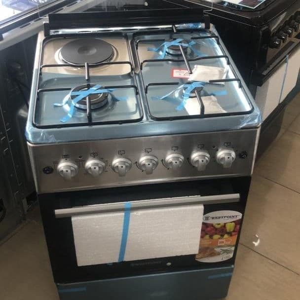 Westpoint Gas Cooker 3 Gas Burners and 1 Electric Burner WCER-6631.INOX