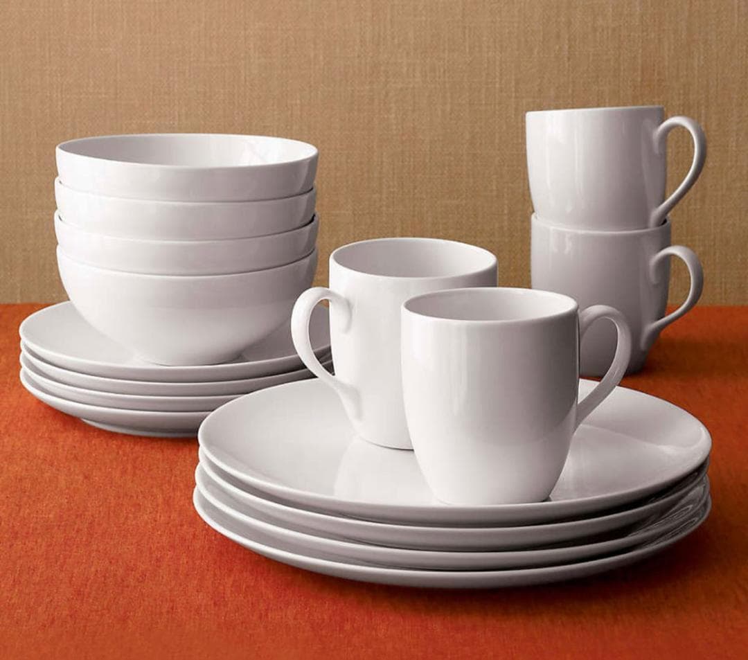 White Ceramic Dinner Set [16pcs]