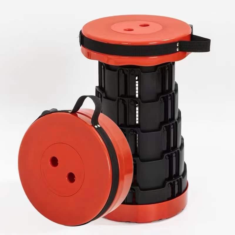 PORTABLE FOLDING STOOL WITH DOUBLE BUCKLE