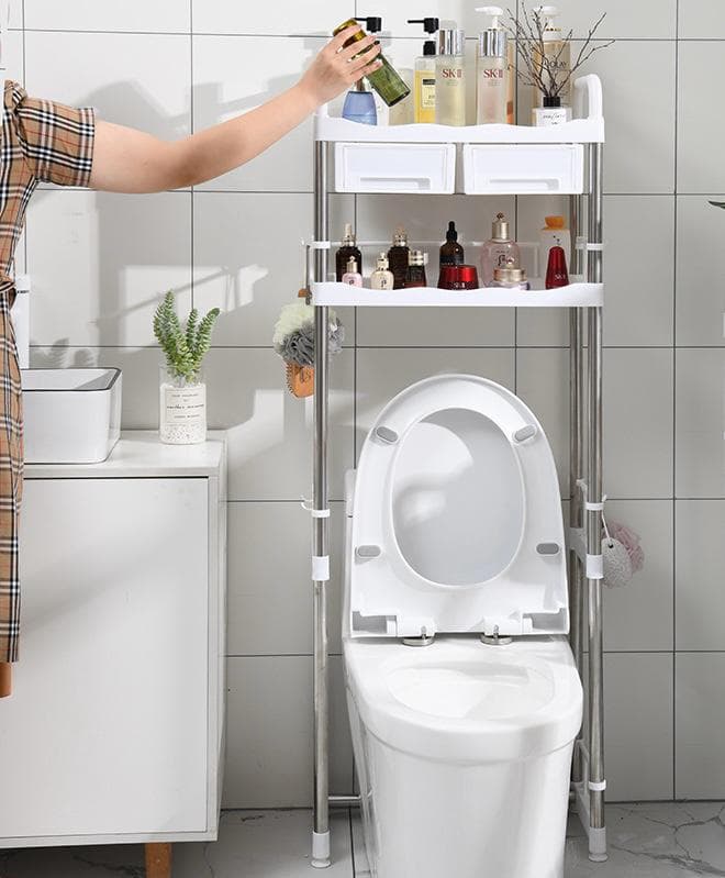 STAINLESS STEEL OVER TOILET RACK
