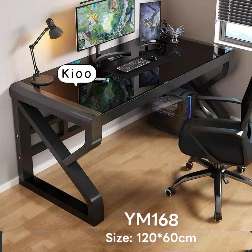GLASS COMPUTER DESK