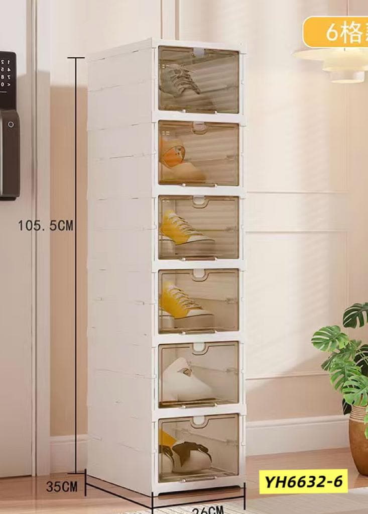 FOLDABLE SHOE BOX RACK