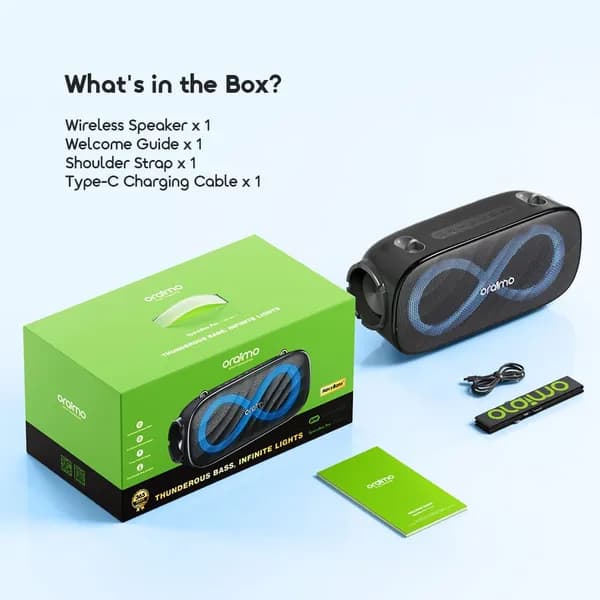 Oraimo SpaceBox Pro 80W Karaoke-Support Wireless Speaker