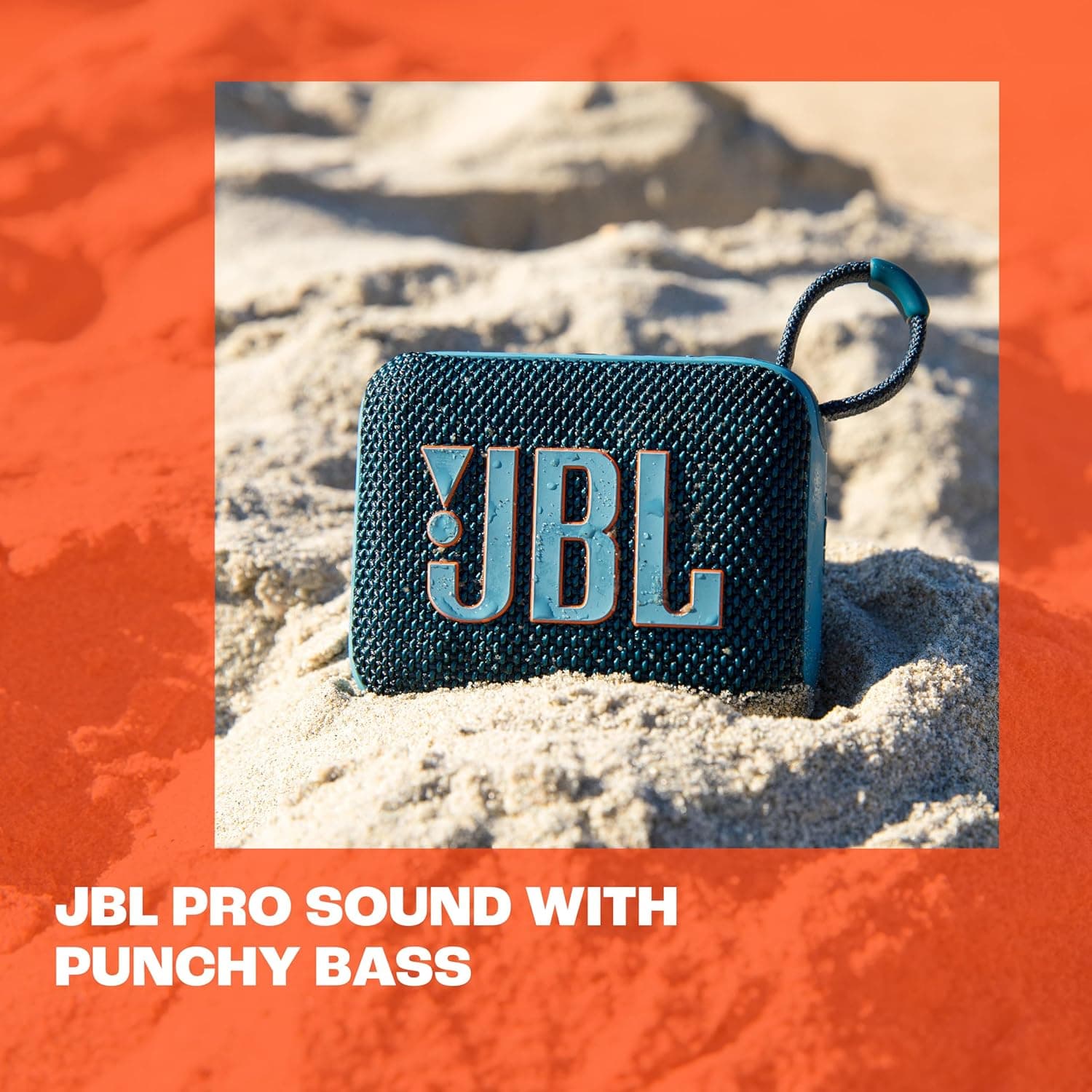 JBL Go 4 - Ultra-Portable, Waterproof and Dustproof Bluetooth Speaker, Big Pro Sound with Punchy bass, 7-Hour Built-in Battery, Made in Part with Recycled Materials