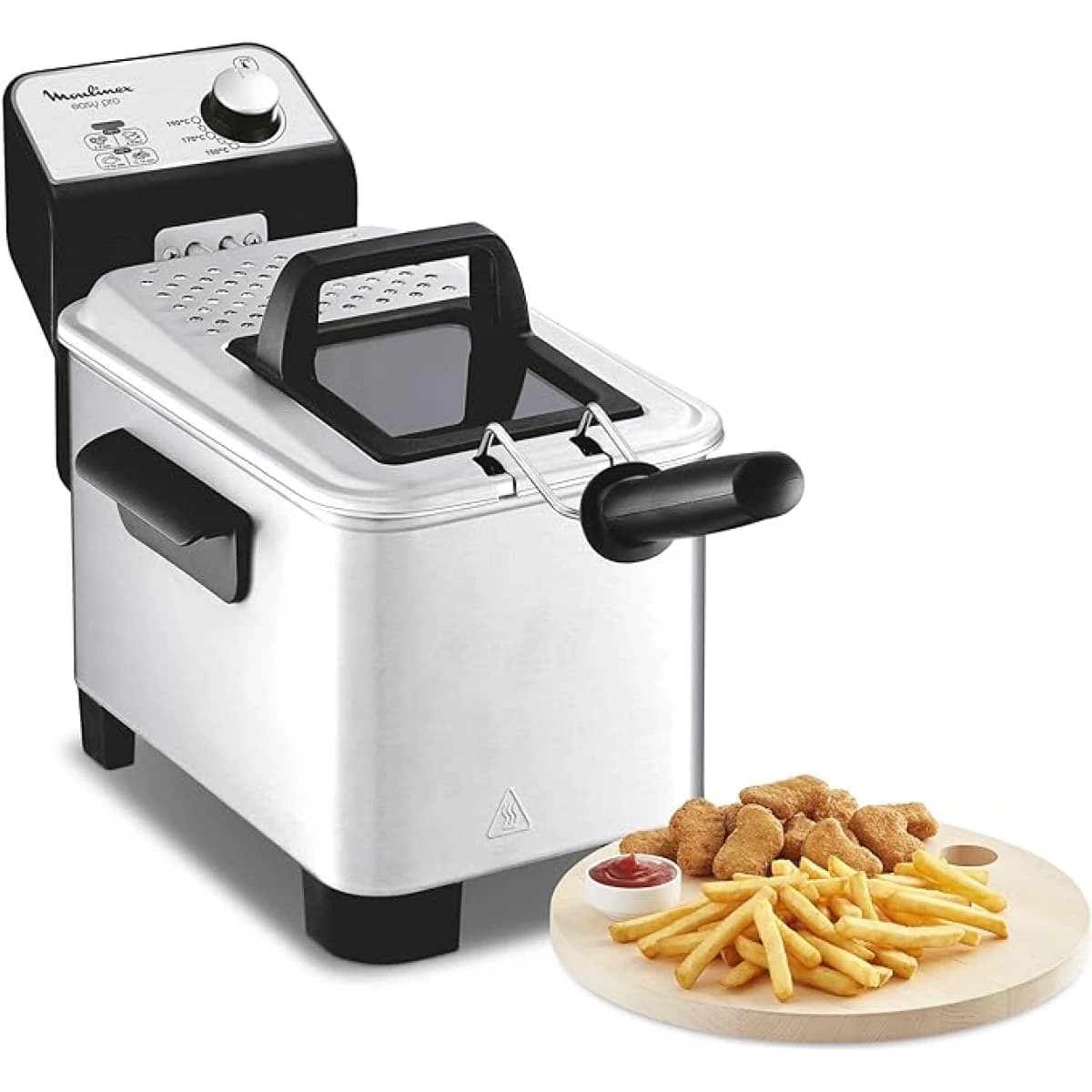 Moulinex AM333027 Electric Deep Fryer (3 L / 1.2 kg, Steel Body)