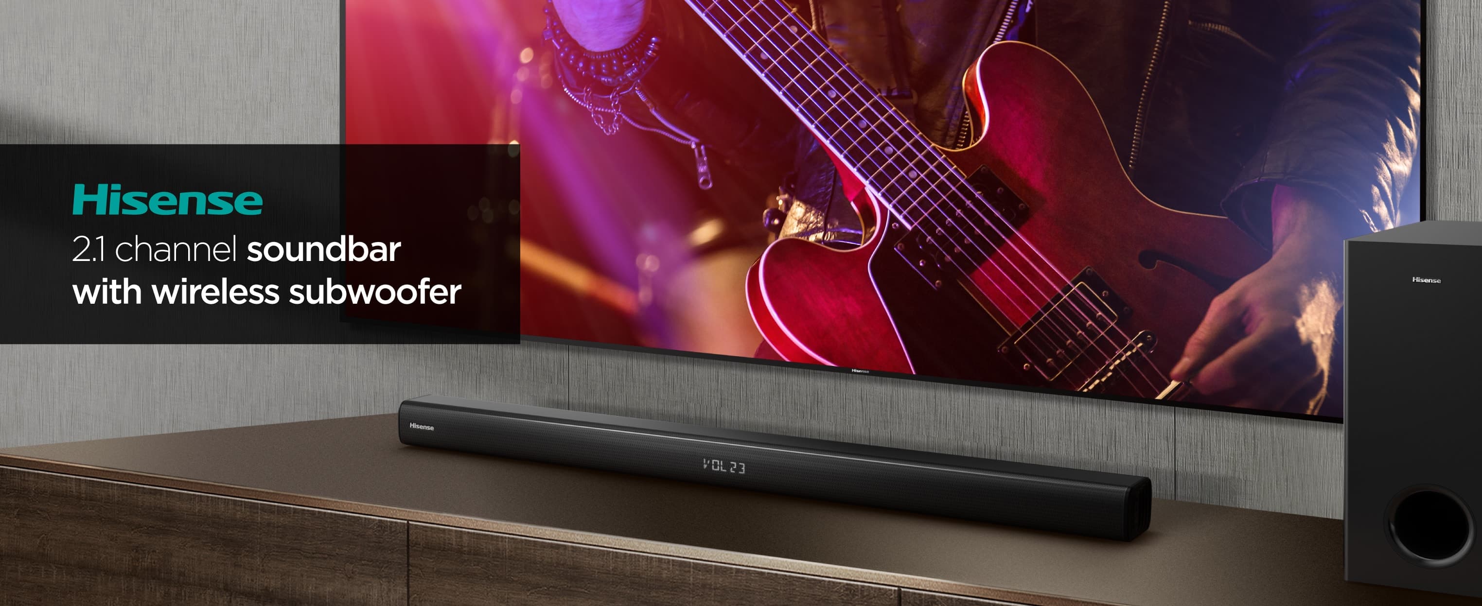 Hisense 2.1CH audio HS 218 Soundbar with Subwoofer 200W