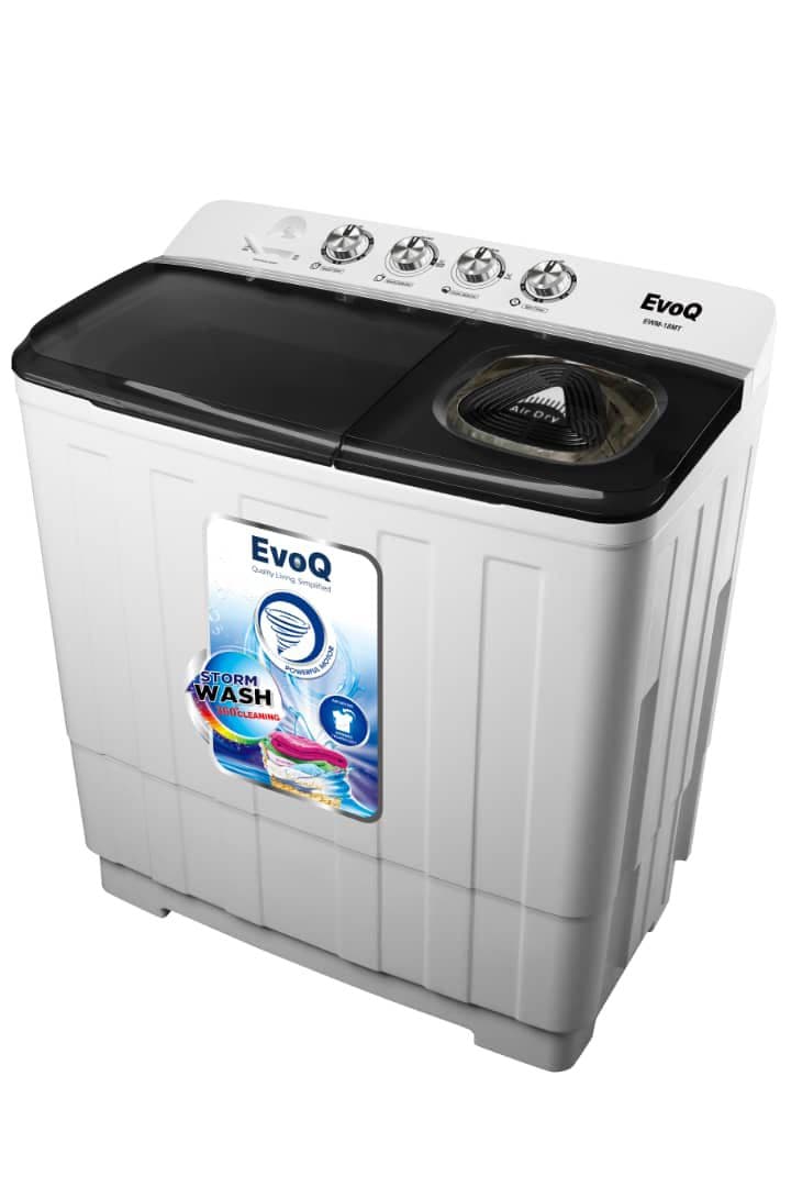 EvoQ Twin Tub Manual Washing Machine EWM – 18MT 18 Kgs