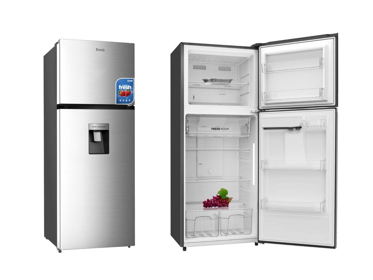 EvoQ 400 Litres No Frost Refrigerator with VCM Steel Finish