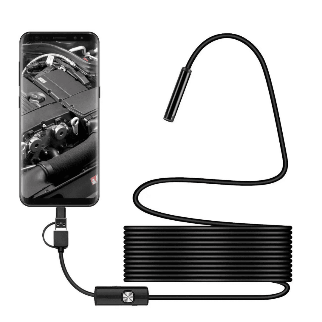 7mm HD Lens Industrial Endoscope IP67 Waterproof Tool For Car Repair, Air Conditioner & Sewer Pipe Detection - Android Type-C Interface