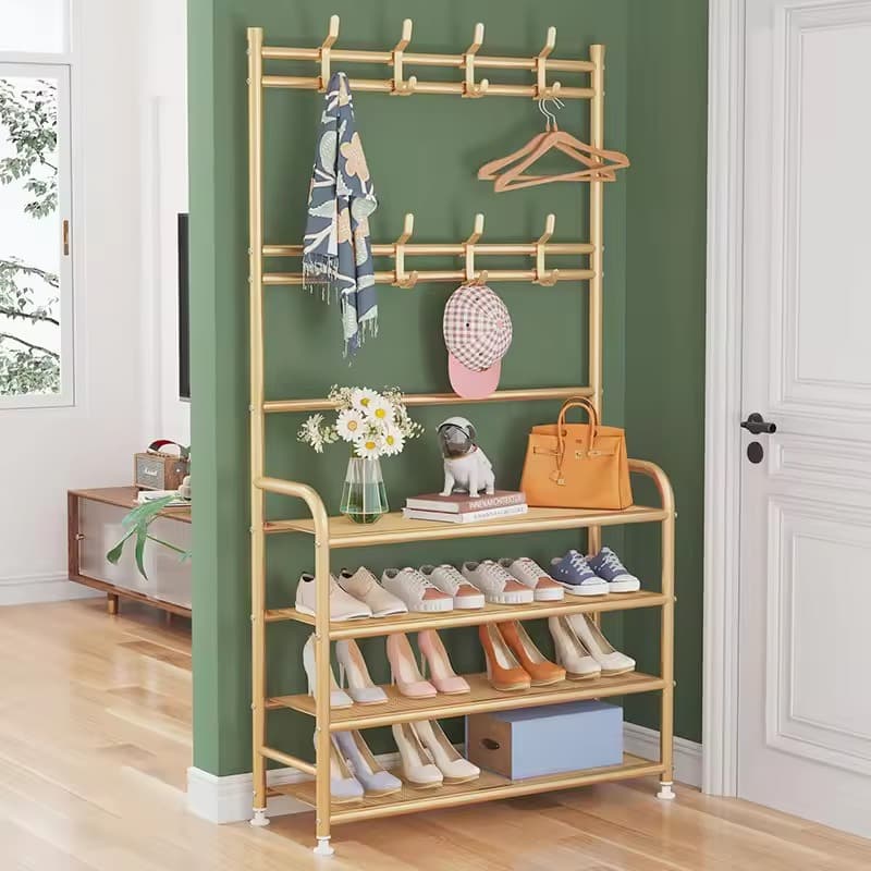 Shoe Rack Gold Luxury
