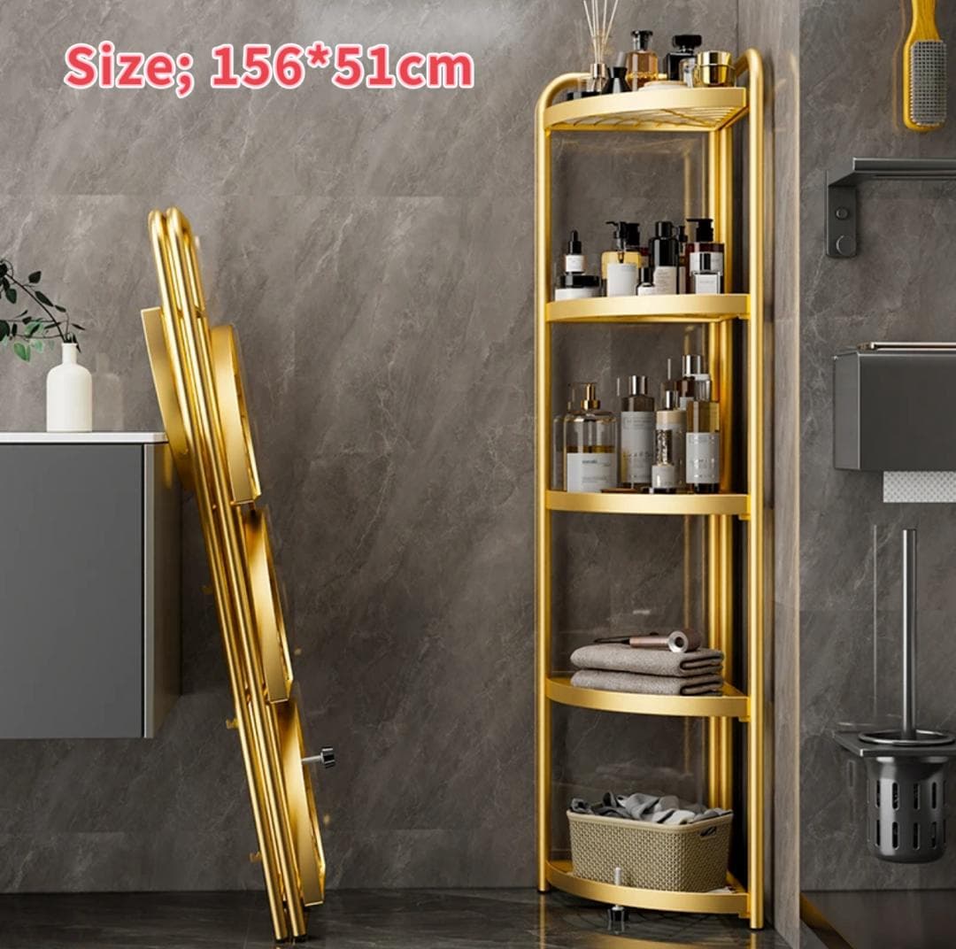 Metal foldable corner shelf
