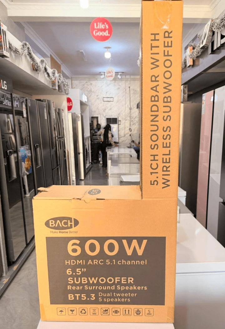 Bach sound bar 600W wireless 5.1CH