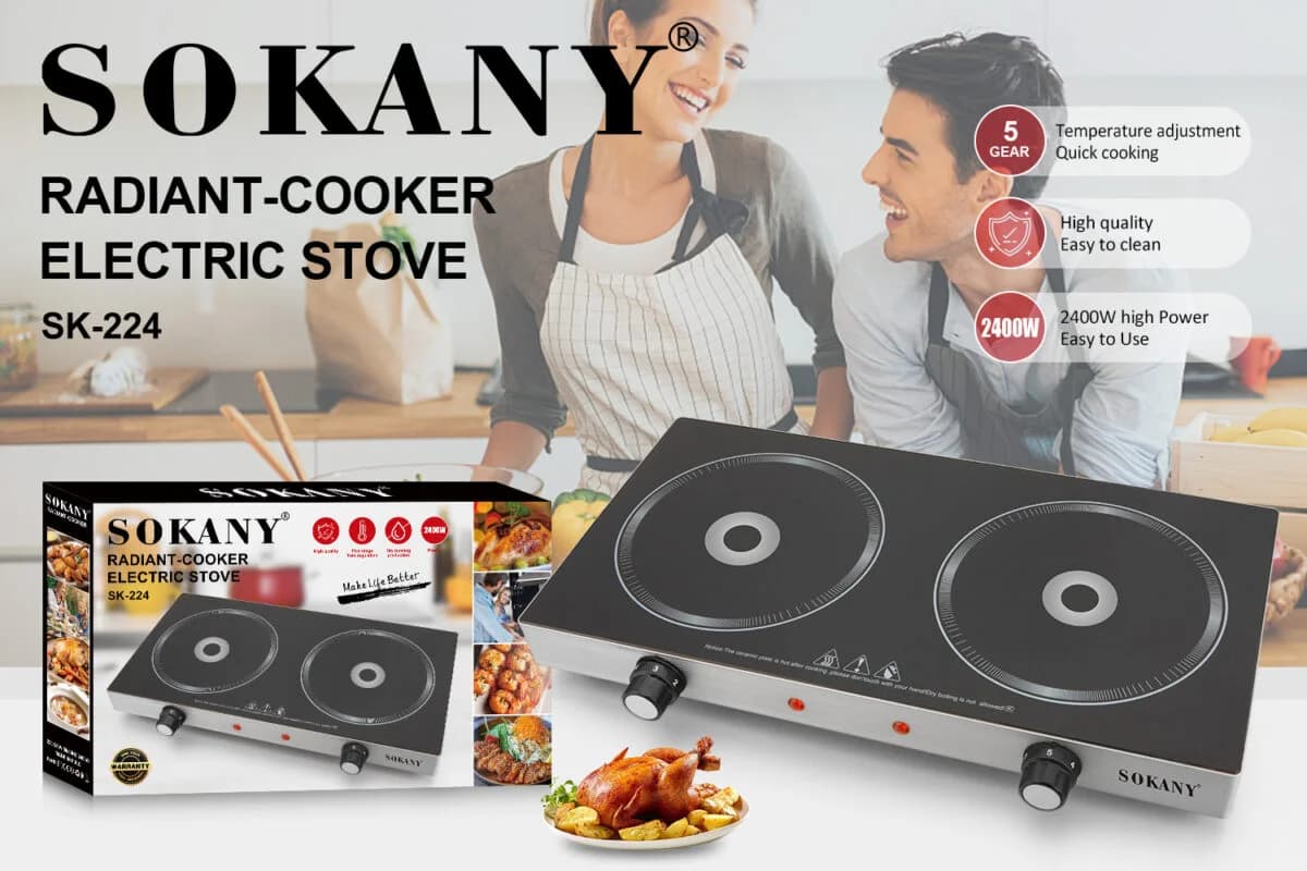 SOKANY Radiant-Cooker Electric Stove – Model SK-224