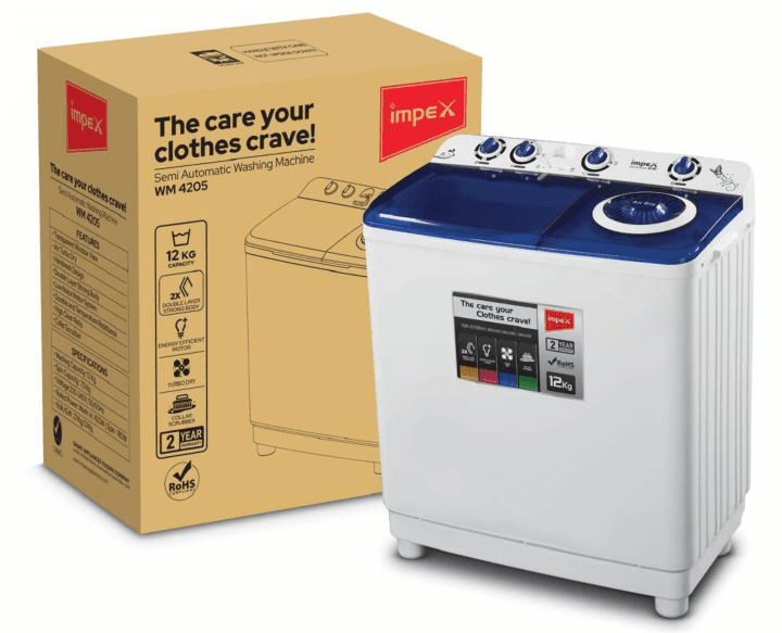 Impex Semi automatic top Loading Washing Machine | WM4205-12Kg