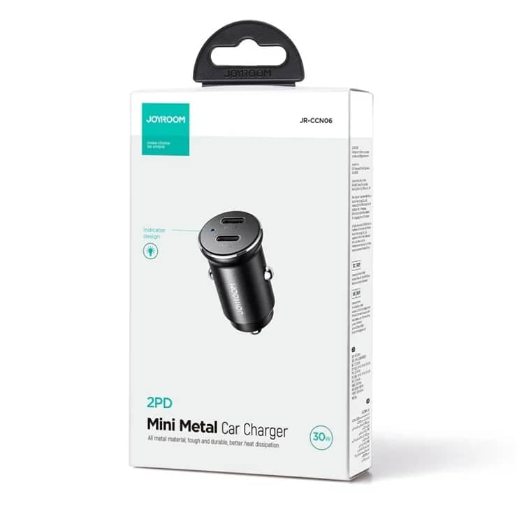 JR-CCN06 30W 2C mini Metal Car Charger