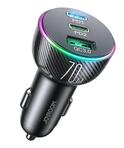 JOYROOMJR-CL26 70W 3-Port (2PD+1USB) Car Charger